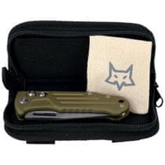 Fox Knives FX-503 ALOD SMARTY AUTO TACTICAL,N690 STONEWASHED BLD,ALLUMINUM OD GREEN