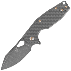 Fox Knives FX-527LI CF VOX YARU FOLDING KNIFE STAINLESS STEEL M398 PVD STONEWASHED BLD,CARBON FIBER