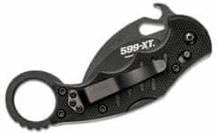 Fox Knives FX-599 XT Karambit taktický vreckový nôž 6,5 cm, celočierna, G10