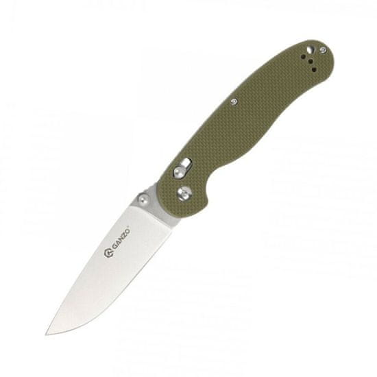 Ganzo Knife D727M-GR D2 všestranný vreckový nôž 8,9 cm, šedá, zelená, G10