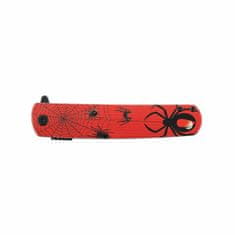 Ganzo Knife G626-RD vreckový nôž 9,6 cm, čierna, červená, plast ABS, motív pavúka