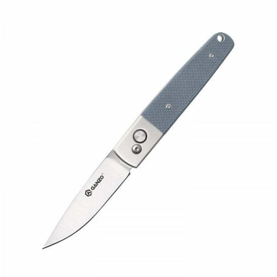 Ganzo Knife G7211-GY automatický vreckový nôž 8,5 cm, šedomodrá, nerezová oceľ, G10
