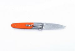 Ganzo Knife G743-2-OR vreckový nôž 8,7 cm, Stonewash, oranžová, G10, oceľ