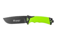 Ganzo Knife G8012LG nôž do prírody 11,5 cm, čierno-zelená, ABS, guma, plastové puzdro