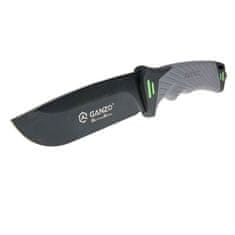 Ganzo Knife G8012-GY nôž do prírody 11,5 cm, čierno-šedá, ABS, guma, plastové puzdro