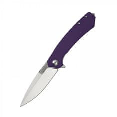Ganzo Adimanti Skimen-PL vreckový nôž 8,5 cm, fialová, G10, oceľ, rozbíjač skiel