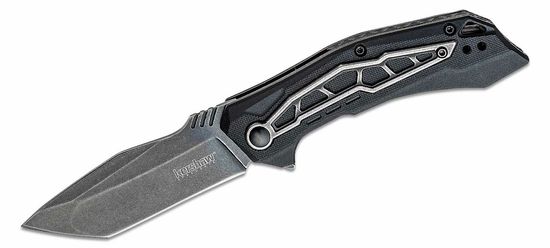 Kershaw K-1376 FLATBED vreckový nôž s asistenciou 7,9 cm, Blackwash, čierna, oceľ, GFN