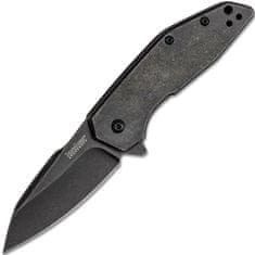 Kershaw K-2065 GRAVEL vreckový nôž s asistenciou 6,4 cm, Blackwash, celočierna, celooceľový