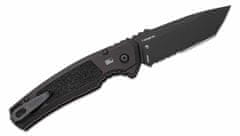 Kershaw K-7105 LAUNCH 16 Serrated automatický vreckový nôž 8,8 cm, celočierna, hliník 