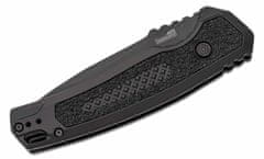 Kershaw K-7105 LAUNCH 16 Serrated automatický vreckový nôž 8,8 cm, celočierna, hliník 