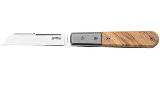 LionSteel CK0115 UL Barlow vreckový nôž 7,5 cm, Sheepfoot, titán, olivové drevo