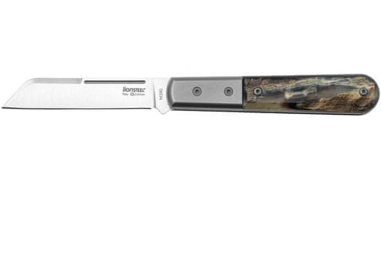 LionSteel CK0115 RM vreckový nôž 7,5 cm, Sheepfoot, titán, barania rohovina