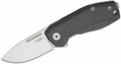 LionSteel NA01 CF NANO vreckový nôž 6,5 cm, Satin, čierna, uhlíkové vlákno, titán