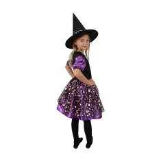 Rappa Detský kostým čarodejnice fialovo-čierna (M) e-obal