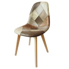 KONDELA Jedálenská stolička, patchwork/buk, SALEVA