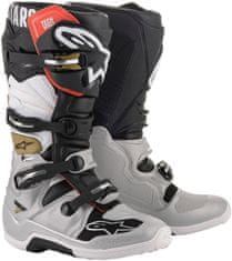 Alpinestars topánky TECH 7 černo-bielo-červeno-šedo-hnedé 52/16