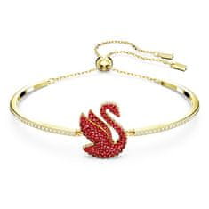 Swarovski Očarujúce pozlátený náramok s labutou Iconic Swan 5649774