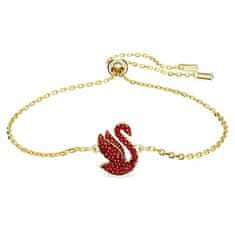 Swarovski Pôvabný pozlátený náramok s labutou Iconic Swan 5656841