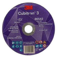 3M 3M Cubitron 3 rezný kotúč, 86542, 60+, T41, 150 mm x 2 mm x 22.23 mm, EN, 25/Pack, 50 ea/Case