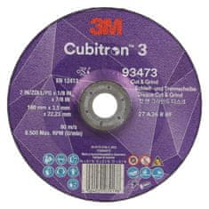 3M 3M Cubitron 3 rezný a brúsny kotúč, 93473, 36+, T27, 180 mm x 3.5 mm x 22.23 mm, EN, 10/Pack, 20 ea/Case