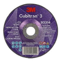 3M 3M Cubitron 3 rezný a brúsny kotúč, 93314, 36+, T27, 100 mm x 3.2 mm x 15.88 mm, EN, 10/Pack, 20 ea/Case