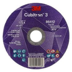 3M 3M Cubitron 3 rezný kotúč, 86412, 36+, T41, 125 mm x 1.6 mm x 22.23 mm, EN, 25/Pack, 50 ea/Case