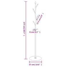 Vidaxl Stojan na kabáty čierny 177 cm práškovo lakované železo
