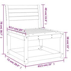 Vidaxl Záhradná pohovka, borovicový masív
