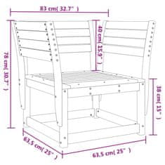Vidaxl Záhradná stolička, masívna duglaska