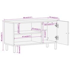 Vidaxl TV skrinka 80x31x46 cm, mangový masív