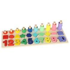 MG Montessori Number Sorter drevené puzzle