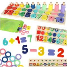 MG Montessori Number Sorter drevené puzzle