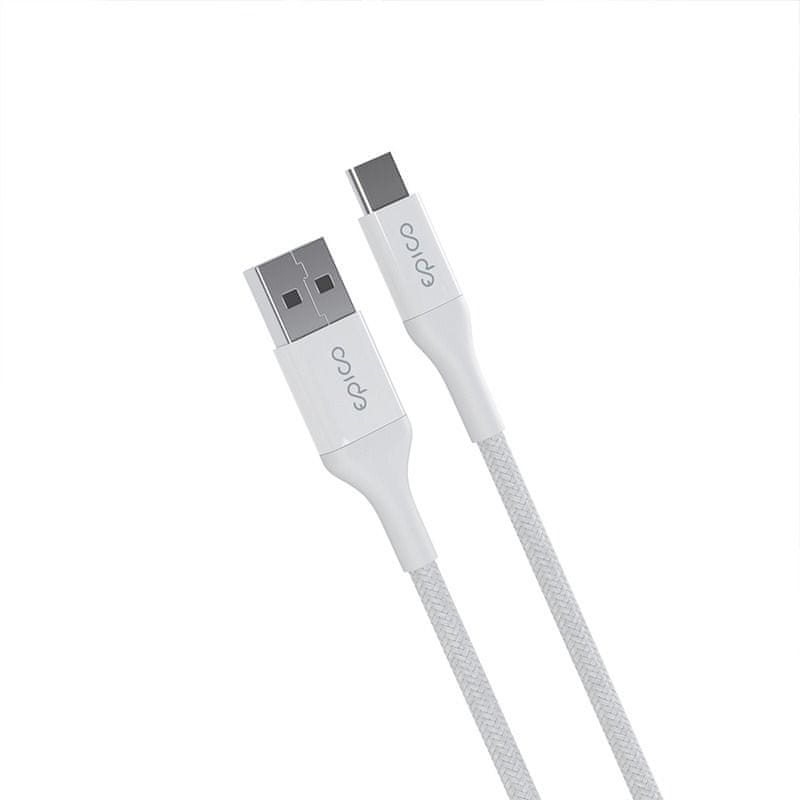 EPICO Opletený kábel 1.2m USB-C na USB-A 9915141100004 - biely