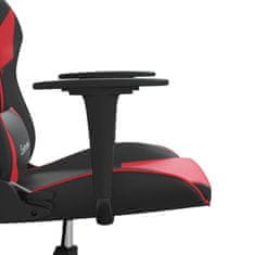 Petromila vidaXL Masážna herná stolička čierna a červená umelá koža
