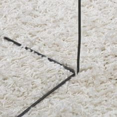 Petromila vidaXL Shaggy koberec PAMPLONA, vysoký vlas, moderný, krémový Ø 160 cm