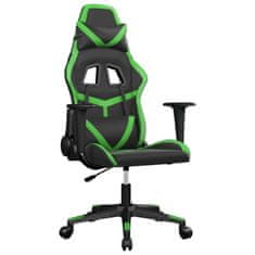 Petromila vidaXL Masážna herná stolička čierna a zelená umelá koža