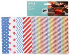 Apli origami papier 15 x 15 cm - mix farebných vzorov 50 ks