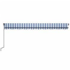 Vidaxl Ručne zaťahovacia markíza s LED 600x350 cm modrá a biela