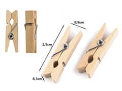 Sobex Mini drevené štipce na bielizeň 2,5 cm 100 kusov