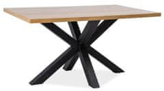 CASARREDO Jedálenský stôl CROSS drevo masív/kov 150x90