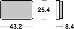 SBS Brzdové doštičky 827ATS