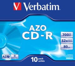 VERBATIM CDR 52x 80 minut jewel 10ks