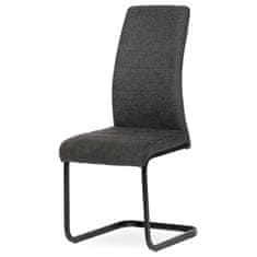 Autronic - Židle jídelní, šedá látka, kovová pohupová podnož, černý kov - DCL-414 GREY2
