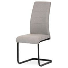 Autronic - Židle jídelní, lanýžová látka, kovová pohupová podnož, černý kov - DCL-414 LAN2
