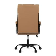 Autronic - Židle kancelářská, krémová ekokůže, kovový kříž - KA-Y386 CRM