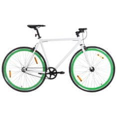 Vidaxl Bicykel s pevným prevodom bielo-zelený 700c 59 cm