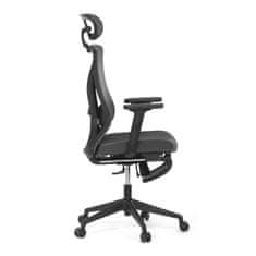 Autronic - Židle kancelářská, šedá MESH, plastový kříž, opěrka nohou, posuvný sedák, 2D područky - KA-S257 GREY