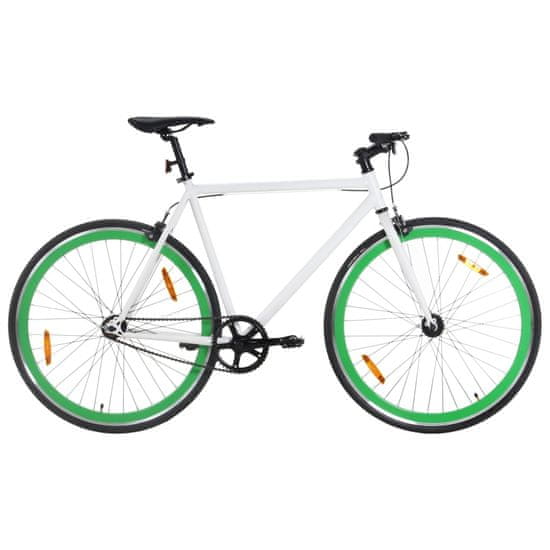 Vidaxl Bicykel s pevným prevodom bielo-zelený 700c 51 cm