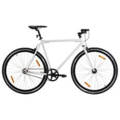 Petromila vidaXL Bicykel s pevným prevodom bielo-čierny 700c 59 cm