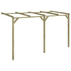 Vidaxl Pergola k stene domu 2x4x2,2 m, drevo